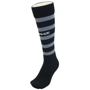 画像: GRANDE.F.P BORDER FOOTBALL SOCKS ブラックｘダークグレー