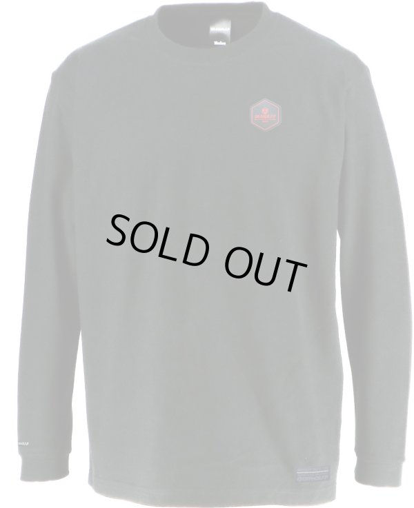 画像1: GRANDE.F.P　BASICヘキサゴン..ロングスリーブTシャツ　ブラックｘレッド