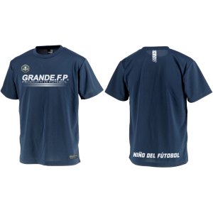 画像: 【BIGサイズ対応】GRANDE.F.P.ハイパーロゴ.ヘキサゴン.プラクティスシャツ　　ネイビーｘホワイト