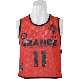 画像: グランデ．エフ．ピー.ビブス10枚セット（ジュニアサイズ.NO.2〜11）　レッド