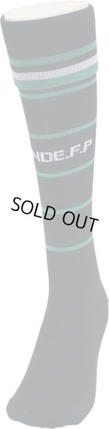 画像: GRANDE.F.P THIN BORDER　FOOTBALL SOCKS 　ブラックｘグリーン