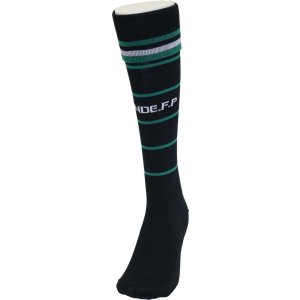 画像: GRANDE.F.P THIN BORDER　FOOTBALL SOCKS 　ブラックｘグリーン