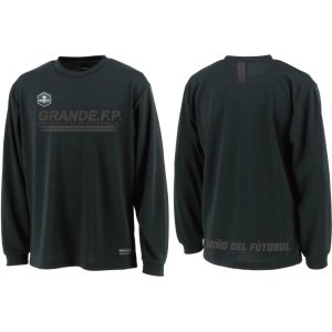 画像: 【BIGサイズ対応】GRANDE.F.P.ハイパーロゴ.ヘキサゴン.長袖プラクティスシャツ　　ブラックｘクローム