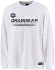 画像2: 【BIGサイズ対応】GRANDE.F.P.ハイパーロゴ.ヘキサゴン.長袖プラクティスシャツ　　ホワイトｘクローム