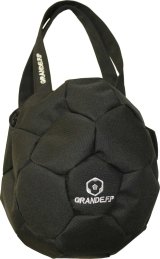 画像: GRANDE.F.Pサッカーボール型トートバッグ　ブラックｘシルバー（銀：刺繍）