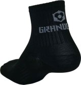 画像: GRANDE.F.P ベーシックハーフソックス　ブラックxグレー