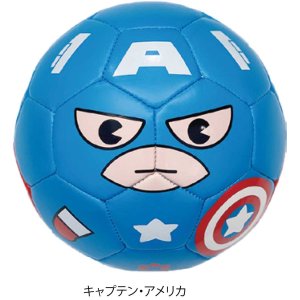 画像:  MARVELコラボサッカーボール1号球＜コミカライズ柄[idol]シリーズ＞　キャプテン・アメリカ