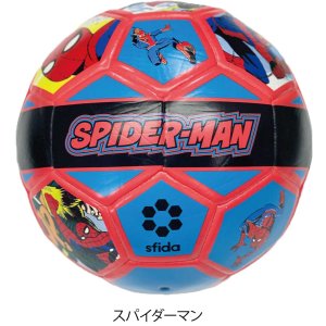 画像:  MARVELコラボサッカーボール＜レトロ柄[HERO]シリーズ＞　スパイダーマン