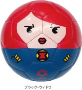 画像:  MARVELコラボサッカーボール1号球＜コミカライズ柄[idol]シリーズ＞ブラック・ウィドウ