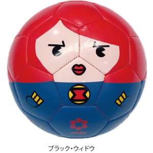画像:  MARVELコラボサッカーボール1号球＜コミカライズ柄[idol]シリーズ＞ブラック・ウィドウ