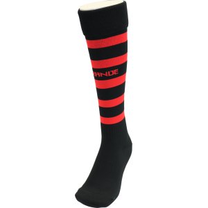 画像: GRANDE.F.P BORDER FOOTBALL SOCKS ブラックｘレッド