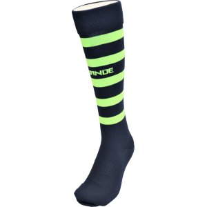 画像: GRANDE.F.P BORDER FOOTBALL SOCKS ネイビーｘ蛍光イエロー