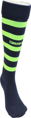 画像2: GRANDE.F.P BORDER FOOTBALL SOCKS ネイビーｘ蛍光イエロー