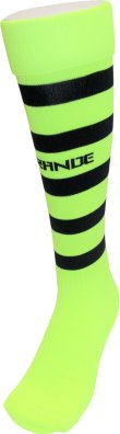 画像1: GRANDE.F.P BORDER FOOTBALL SOCKS 蛍光イエローｘブラック