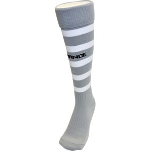 画像: GRANDE.F.P BORDER FOOTBALL SOCKS ライトグレーｘホワイト