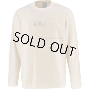 画像: グランデ.エフ.ピー.GRFPロゴプリント長袖Tシャツ　サンドカーキｘクローム