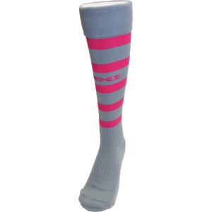 画像: GRANDE.F.P BORDER FOOTBALL SOCKS グレーｘピンク