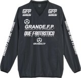 画像: 【BIGサイズ対応】GRANDE.F.P.ドライストレッチVネックピステ.ブラックｘホワイト