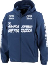 画像: 【BIGサイズ対応】GRANDE.F.P.ドライストレッチZIPパーカーピステジャケット.ネイビーｘホワイト