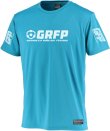 画像1:  【BIGサイズ対応】GRFP.ドライストレッチプラクティスシャツ　.ターコイズブルーｘホワイト