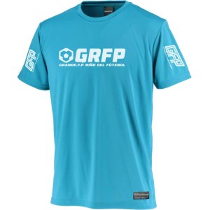 画像: 【BIGサイズ対応】GRFP.ドライストレッチプラクティスシャツ　.ターコイズブルーｘホワイト