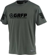 画像: 【BIGサイズ対応】GRFP.ドライストレッチプラクティスシャツ　.ダークグレーｘブラック