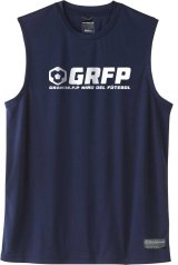 画像: 【BIGサイズ対応】GRFP.ドライストレッチノースリーブシャツ　ネイビーｘホワイト