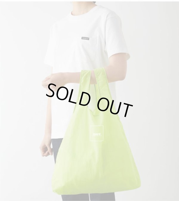 画像3: GRFP.ナイロンリップ.ポケッタブルエコバッグ　ライム