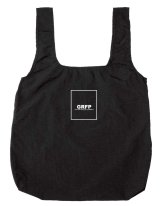 画像: GRFP.ナイロンリップ.ポケッタブルエコバッグ　ブラック
