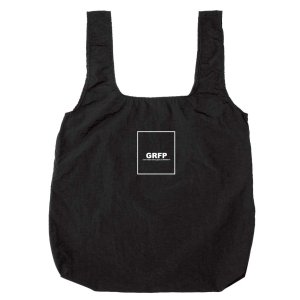 画像: GRFP.ナイロンリップ.ポケッタブルエコバッグ ブラック