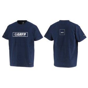 画像: 【BIGサイズ対応商品】GRFPボックスロゴ.プリントプレミアTシャツ　ネイビーｘホワイト