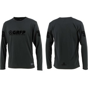 画像: 【BIGサイズ対応】GRFP.ドライストレッチプラクティス長袖シャツ　ブラックｘブラック
