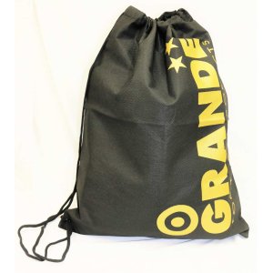 画像: GRANDE.不織布BIG.ワンショルダーエコBAG　ブラックｘゴールド