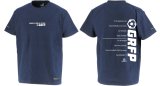 画像: 【BIGサイズ対応商品】GRFPメッセージプリント半袖Tシャツ　ネイビーｘホワイト