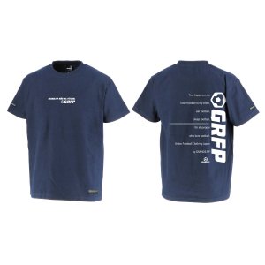 画像: 【BIGサイズ対応商品】GRFPメッセージプリント半袖Tシャツ　ネイビーｘホワイト