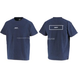 画像: グランデ.エフ.ピー.GRFPロゴプリント半袖Tシャツ　ネイビーｘホワイト