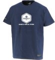 画像2: 【BIGサイズ対応商品】BIGヘキサゴンプリント半袖Tシャツ　ネイビーｘホワイト