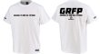 画像1: 【BIGサイズ対応商品】GRFPバックプリント半袖Tシャツ　ホワイトｘブラック