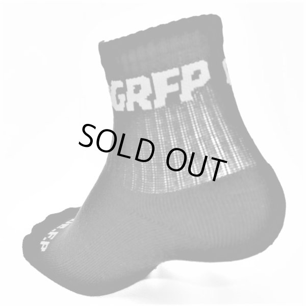 画像2: GRFPパイルショートソックス　ブラックｘホワイト