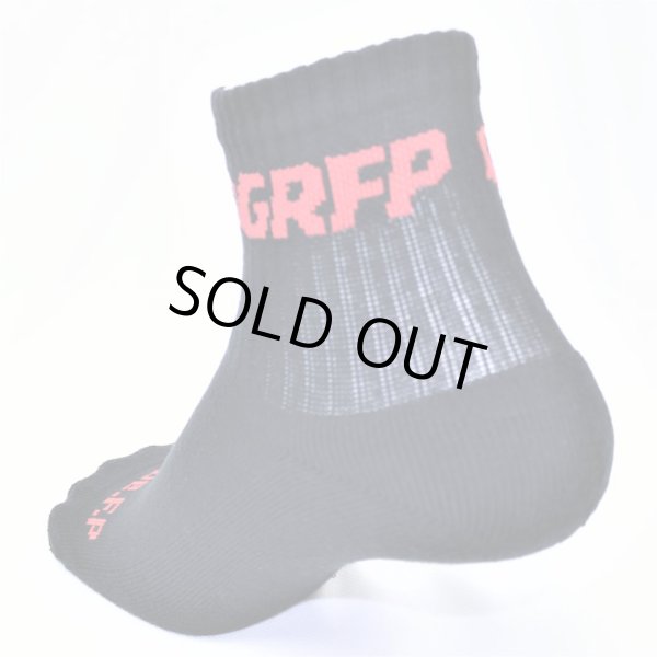 画像2: GRFPパイルショートソックス　ブラックｘレッド