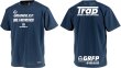 画像1: 【BIBサイズ対応】QUE.FANTASTICO.ドライメッシュTシャツ　ネイビーｘホワイト