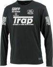 画像2: 【BIGサイズ対応】Trap.ドライストレッチプラクティス長袖シャツ　ブラックｘホワイト