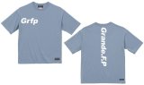 画像: Grfp.プリント.ルーズフィット半袖Tシャツ　アシッドブルーｘホワイト