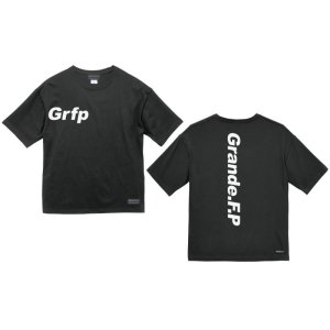 画像: Grfp.プリント.ルーズフィット半袖Tシャツ　ブラックｘホワイト