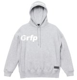 画像: Grfp.プリント.ルーズフィットスウェットプルパーカー　アッシュグレーｘホワイト　　　　　　　　　　　　　　　　　　　　　　　　　　　　　　　　　　