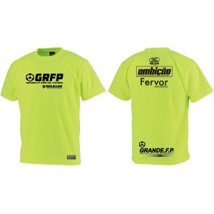 画像: 【ジュニアサイズ対応】GRFP.SOL&LUAドライメッシュTシャツ　蛍光イエローｘブラック