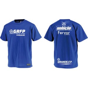 画像: 【ジュニアサイズ対応】GRFP.SOL&LUAドライメッシュTシャツ　ジャパンブルーｘホワイト