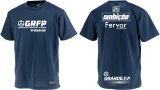 画像: 【ジュニアサイズ対応】GRFP.SOL&LUAドライメッシュTシャツ　ネイビーｘホワイト