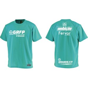 画像: 【BIGサイズ対応】GRFP.SOL&LUAドライメッシュTシャツ　ミントブルーｘホワイト
