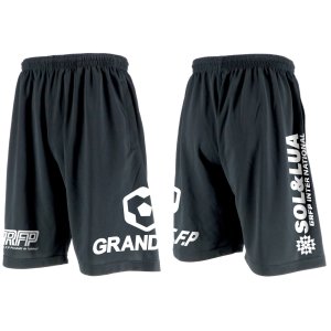 画像: 【BIGサイズ対応商品】GRANDE.FP.BIG.ヘキサゴンドライメッシュハーフパンツ　ブラックxホワイト